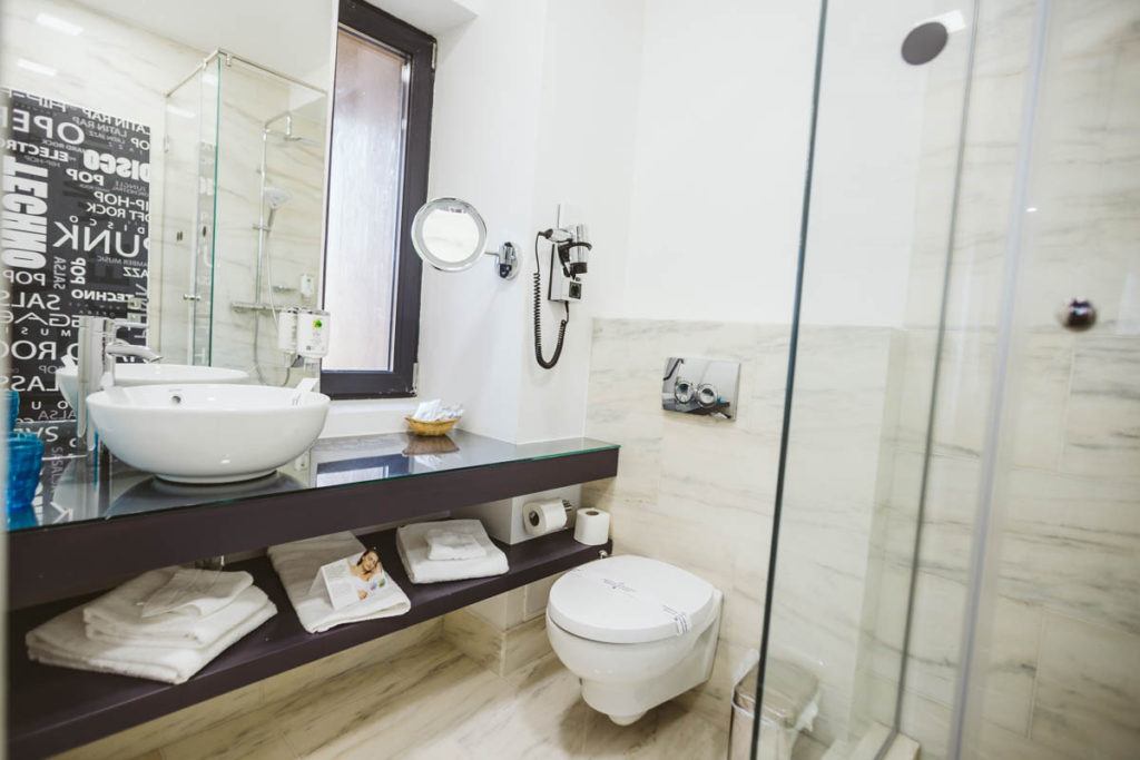Backstage bathroom
